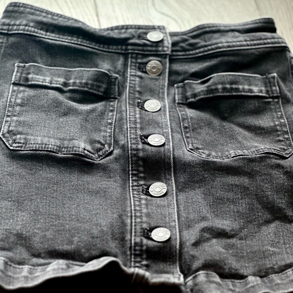 Madewell Charcoal Denim Skirt